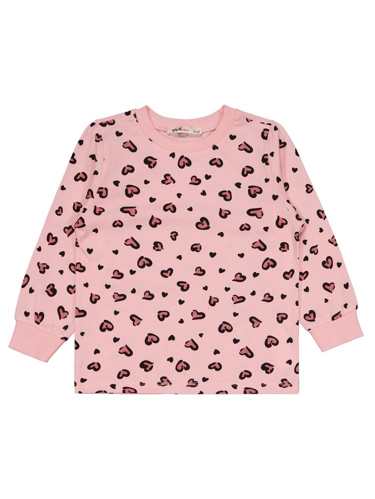 Civil Girls Leopar 2-5 Yaş Pijama Takımı - Pembe