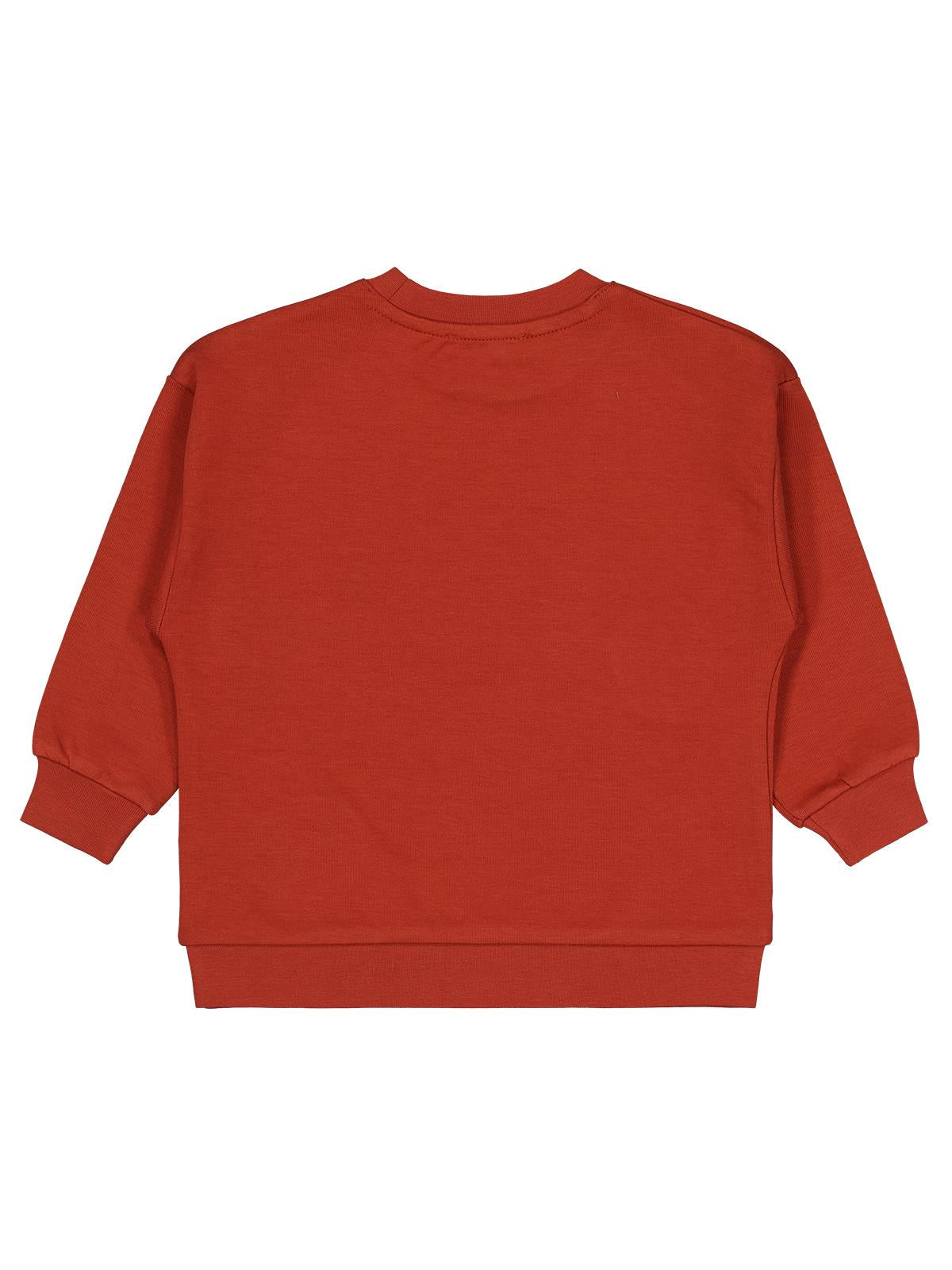 Civil Erkek Çocuk Stay Wıld Anımal Baskılı Sweatshirt | Okul Kreş ve Günlük Kullanım - Turuncu