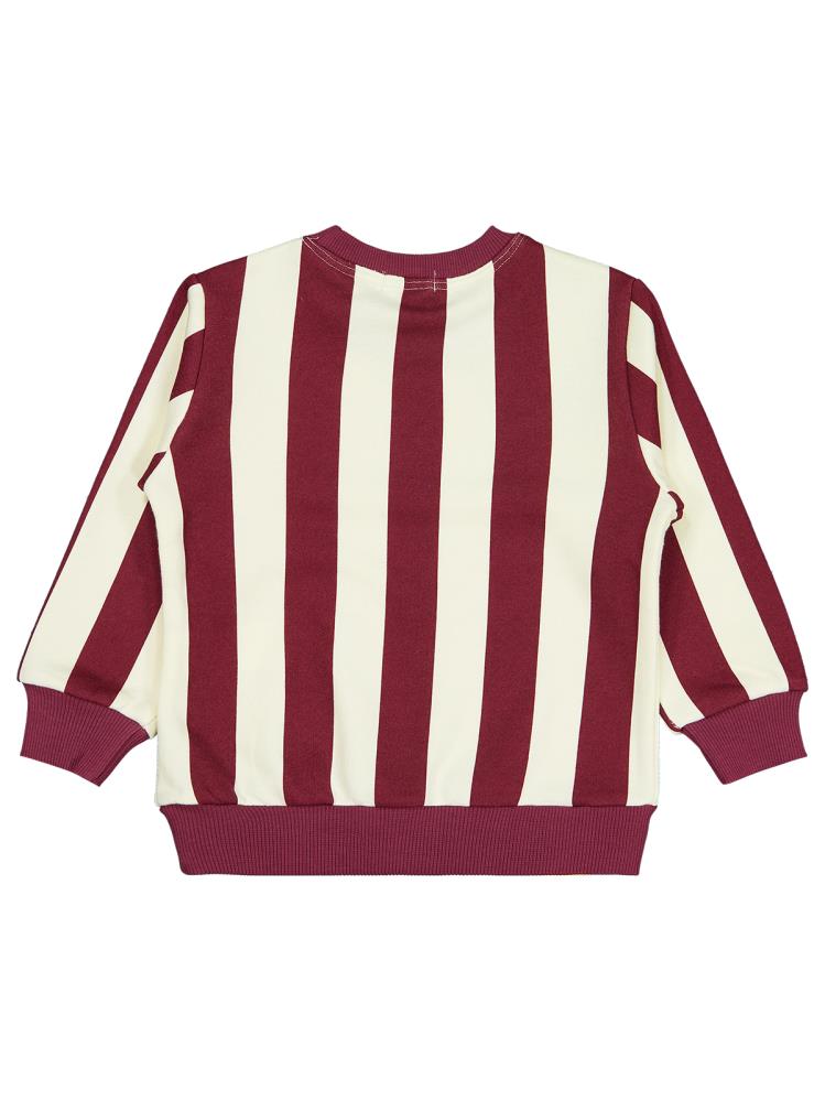 Civil Boys Çizgili Yıldız Baskılı 2-5 Yaş Sweatshirt - Bordo