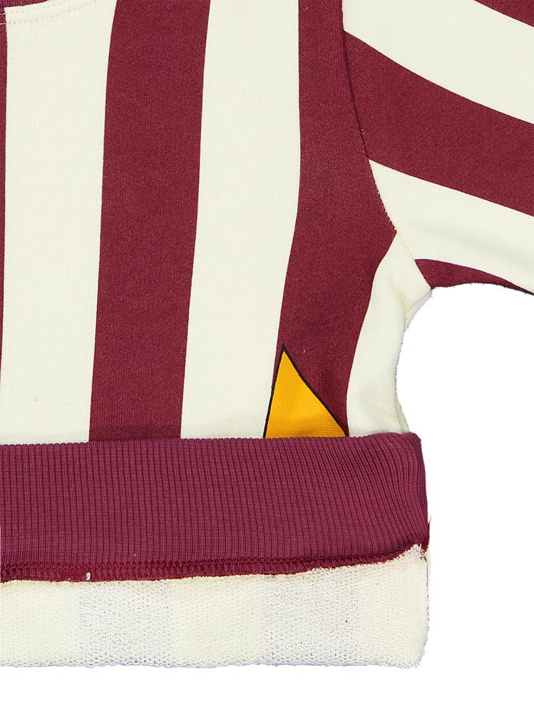 Civil Boys Çizgili Yıldız Baskılı 2-5 Yaş Sweatshirt - Bordo