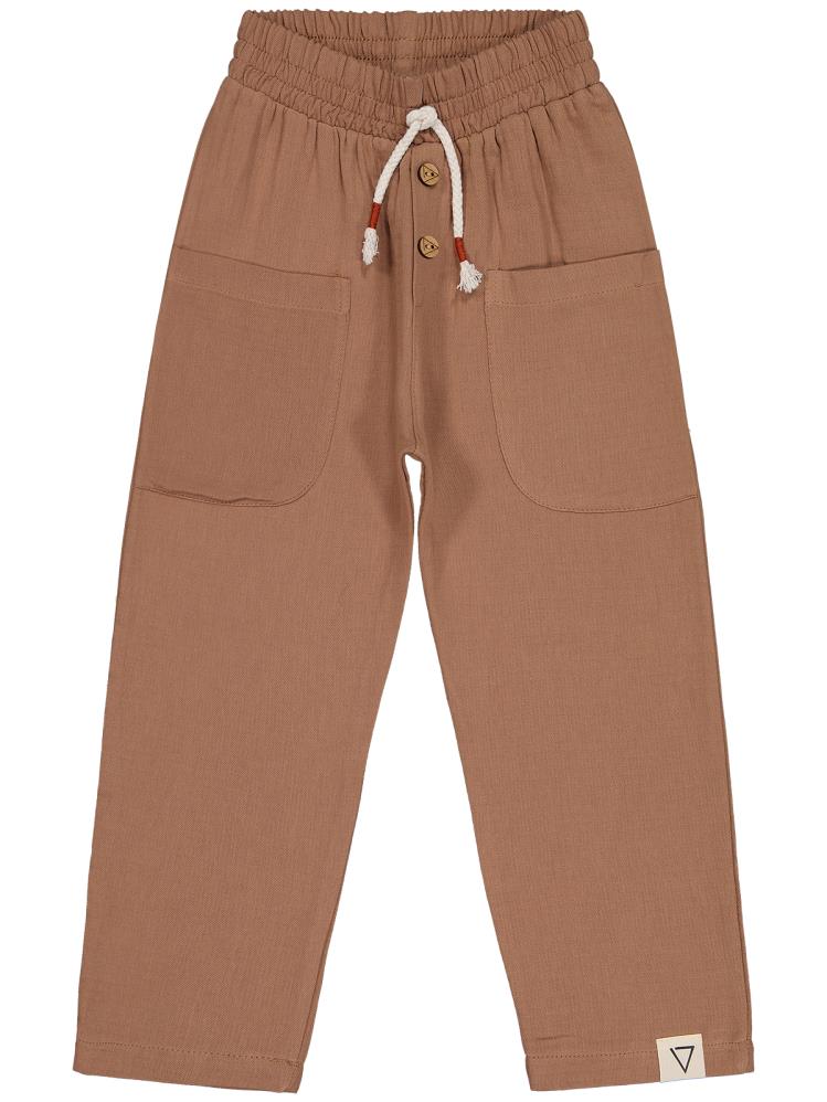 Civil Boys Yandan Cepli 6-9 Yaş Pantolon - Kahverengi
