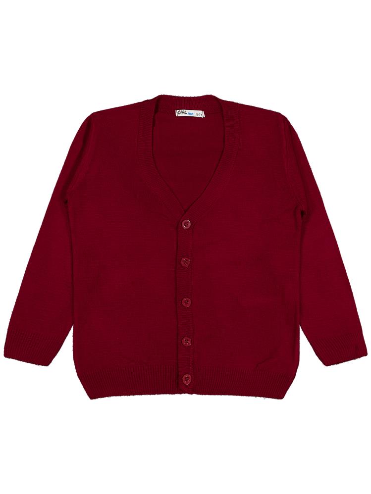 Civil Boys Basic Triko 6-9 Yaş Hırka - Bordo