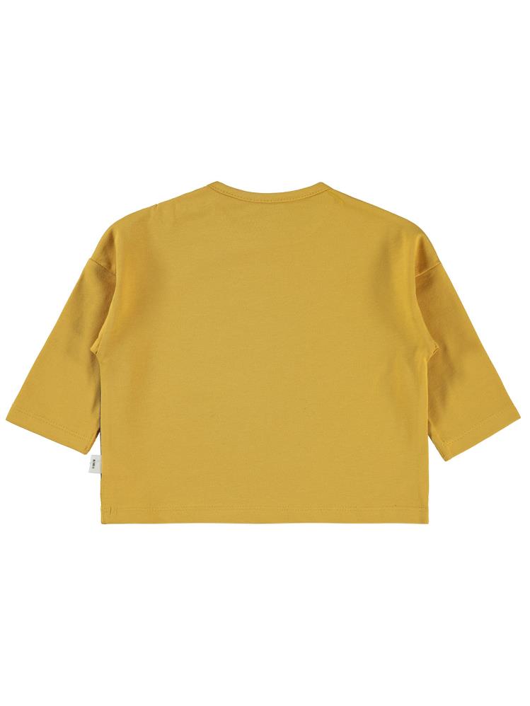 Cvl-62 Civil Baby Büyük Kelebek Baskılı 6-18 Ay Sweatshirt - Hardal