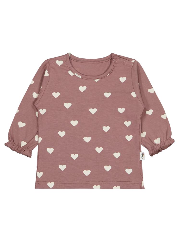 Civil Baby Kalp Baskılı 6-18 Ay Sweatshirt - Kahverengi