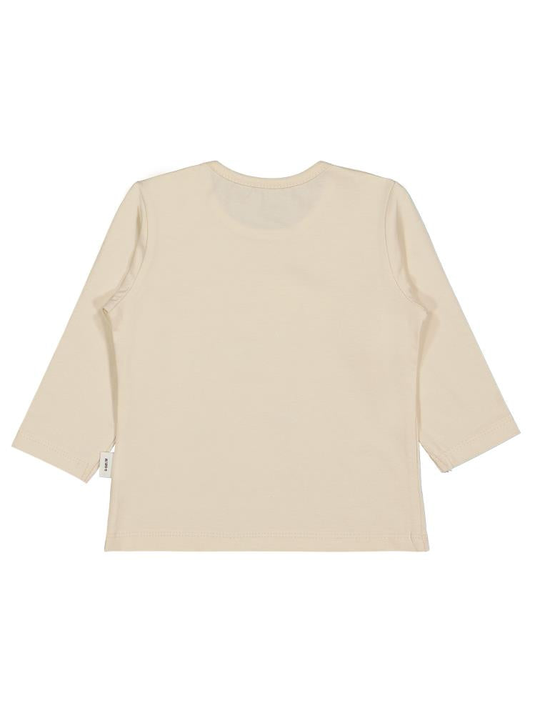 Civil Baby Yıldız Kalp Baskılı 6-18 Ay Sweatshirt - Bej