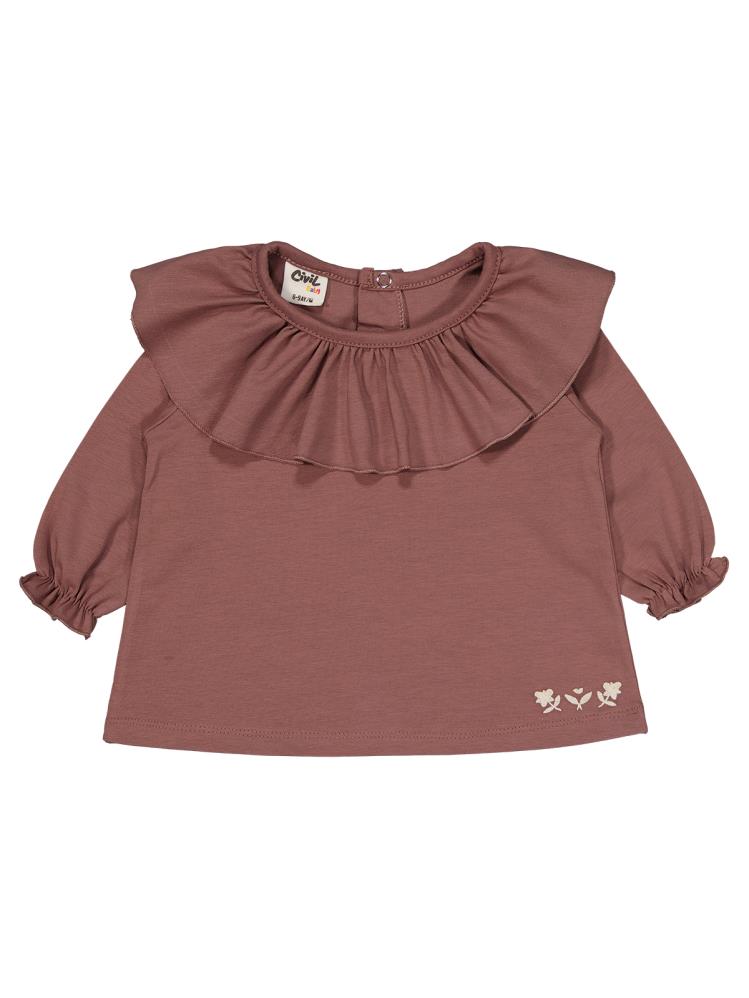 CVL-69 Civil Baby Yakalı 6-18 Ay Sweatshirt - Kahverengi