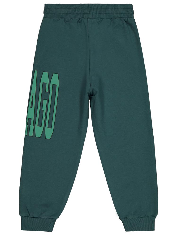 Civil Boys C Chıcago Baskılı-Nakışlı 6-9 Yaş Eşofman Altı - Yeşil