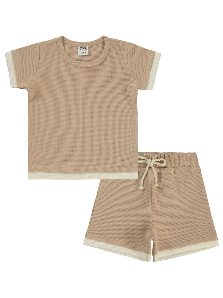 Civil Baby Çıkma Detaylı 6-18 Ay Takım - Bej
