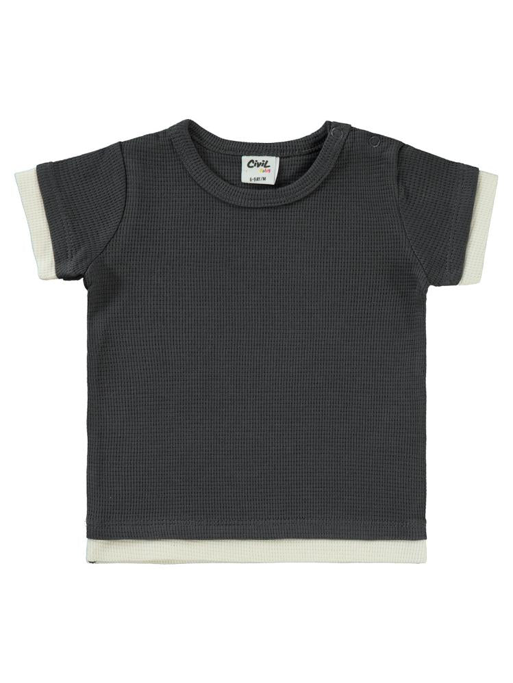 Civil Baby Çıkma Detaylı 6-18 Ay Takım - Gri