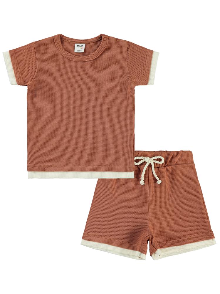 Civil Baby Çıkma Detaylı 6-18 Ay Takım - Turuncu