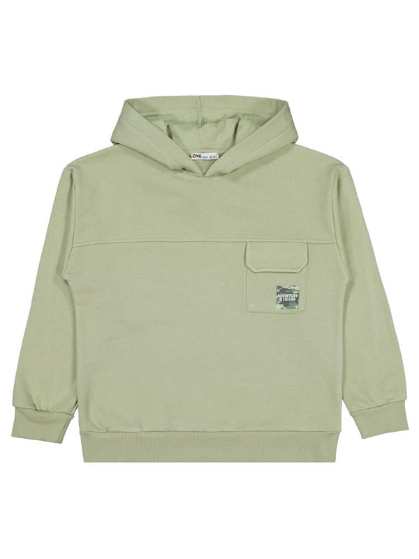 Civil Boys Kamuflaj Baskılı 10-13 Yaş Sweatshirt - Haki