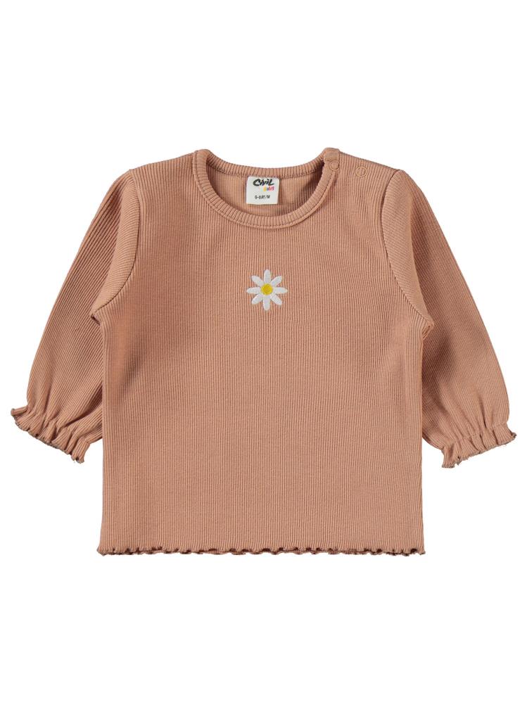 Civil Baby Papatya Nakışlı 6-18 Ay Takım - Kahverengi
