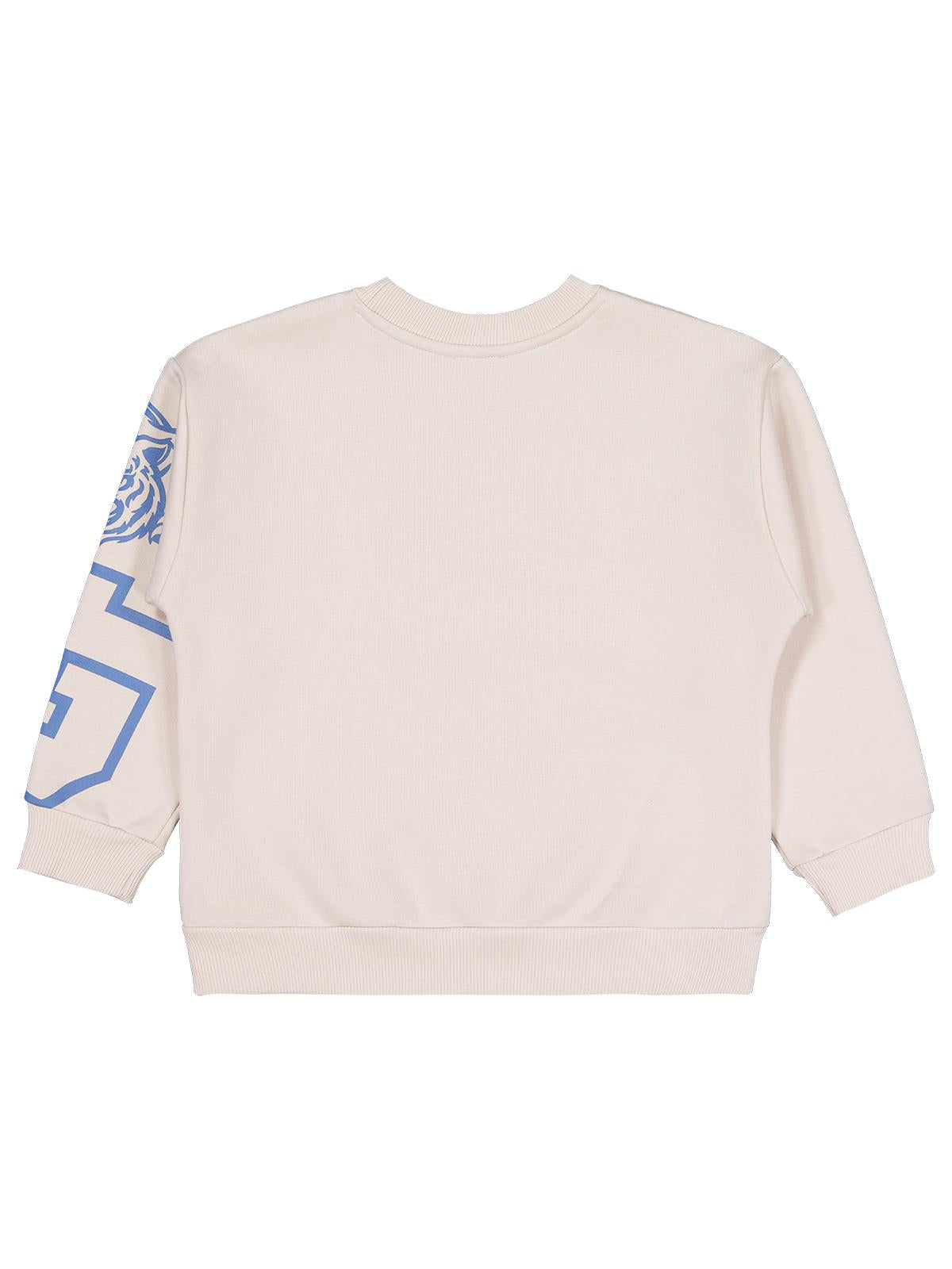 Civil Erkek Çocuk Gıants Baskılı -Etiketli Sweatshirt | 3 İp Uzun Kol | Okul Kreş ve Günlük Kullanım - Bej