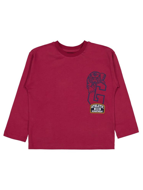 Civil Boys Tiger Baskılı - Etiketli 10-13 Yaş Sweatshirt - Bordo