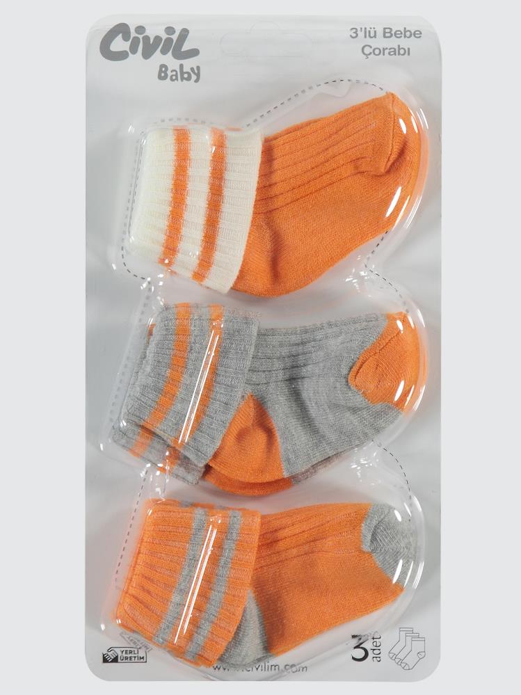 Civil Baby Basic Asetat 0-24 Ay Çorap Setleri