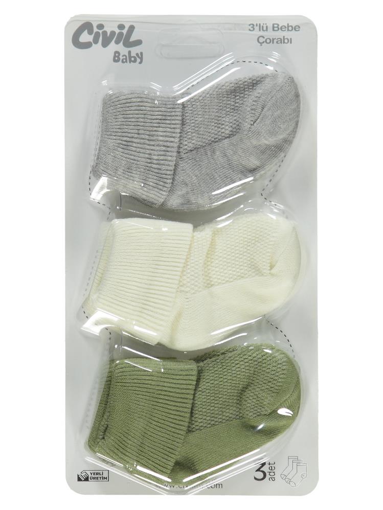 Civil Baby Lacost Basic Asetat 0-24 Ay Çorap Setleri