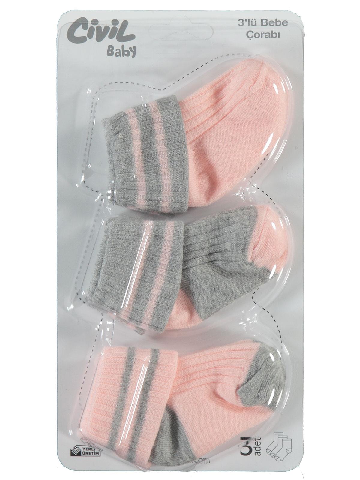 Civil Baby Renk Basic Asetat 0-24 Ay Çorap Setleri