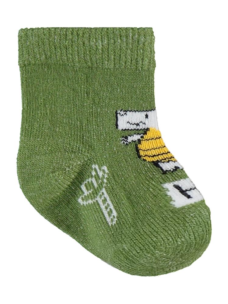 Civil Baby Hello Dino Desen Asetat 0-24 Ay Çorap Setleri