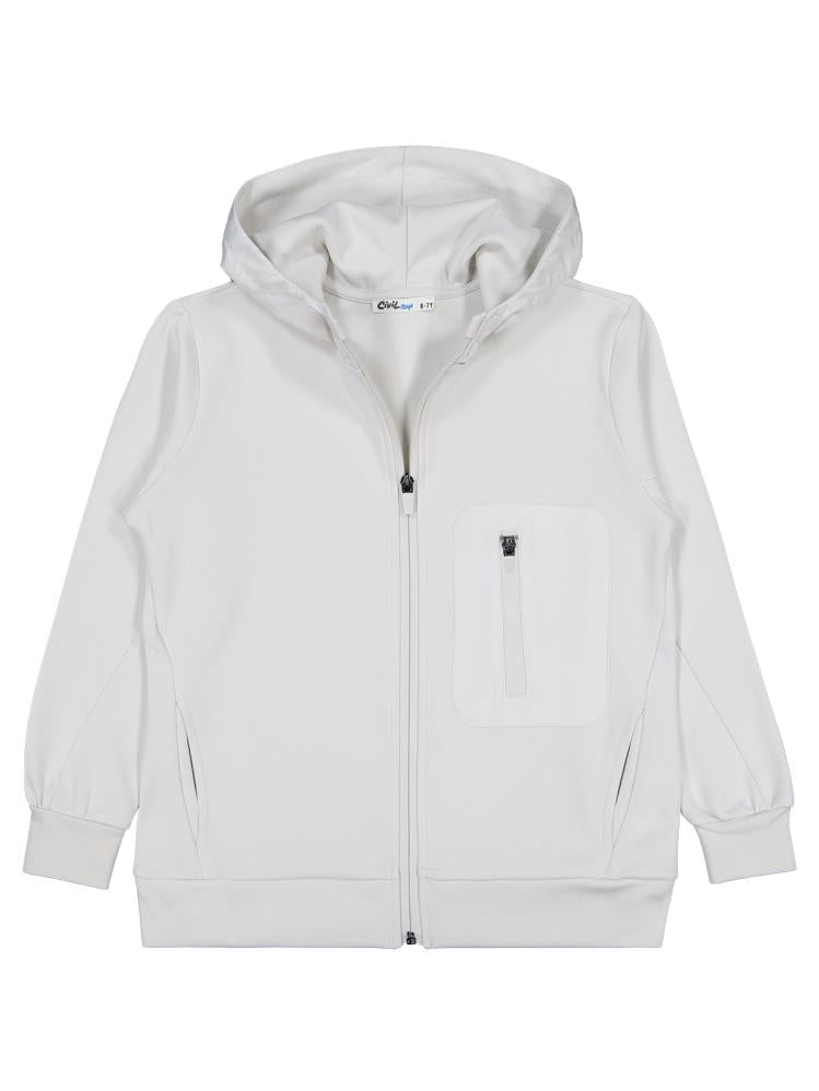 Civil Boys Etiketli - Micro Garnili 6-9 Yaş Hırka - Gri