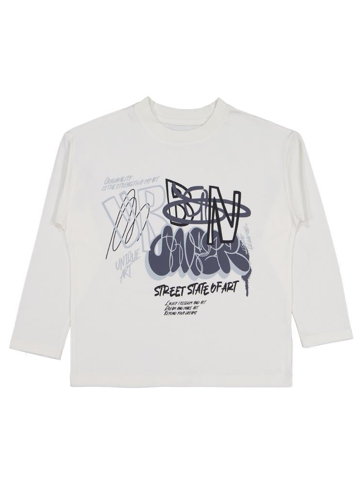 Civil Boys Urban Baskılı 6-9 Yaş Sweatshirt - Ekru