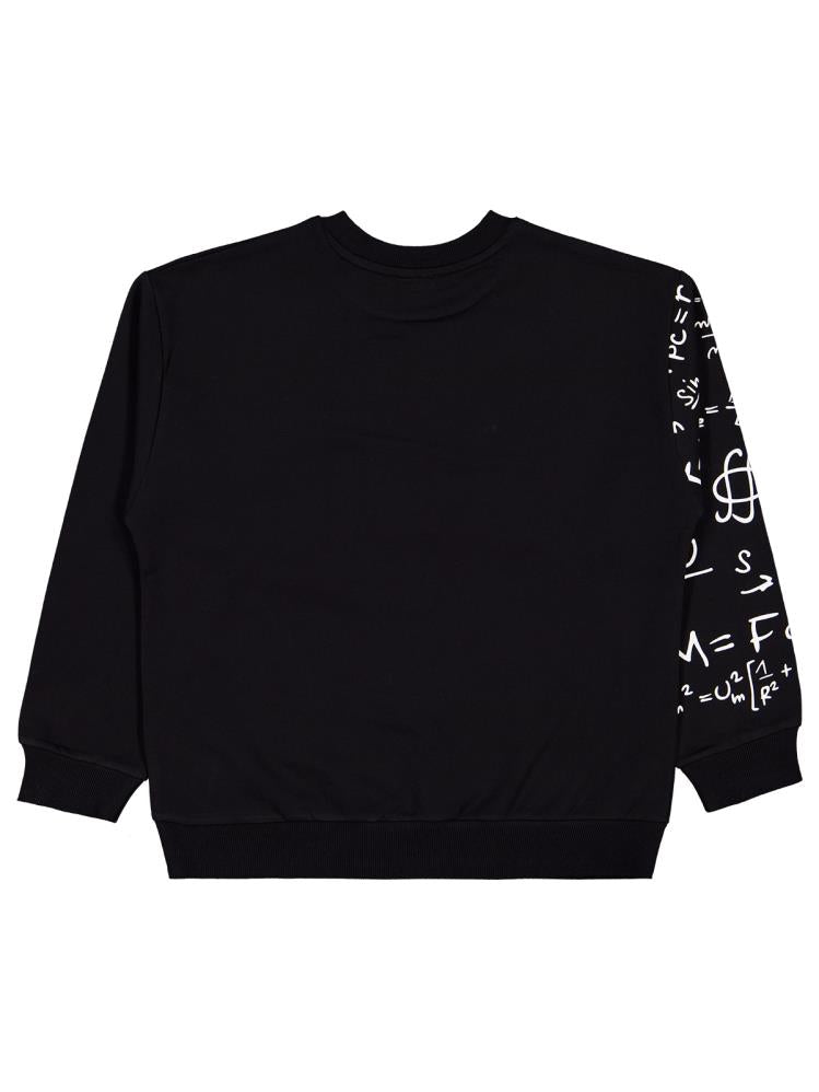 Civil Boys Matematik Formül Baskılı 10-13 Yaş Sweatshirt - Siyah