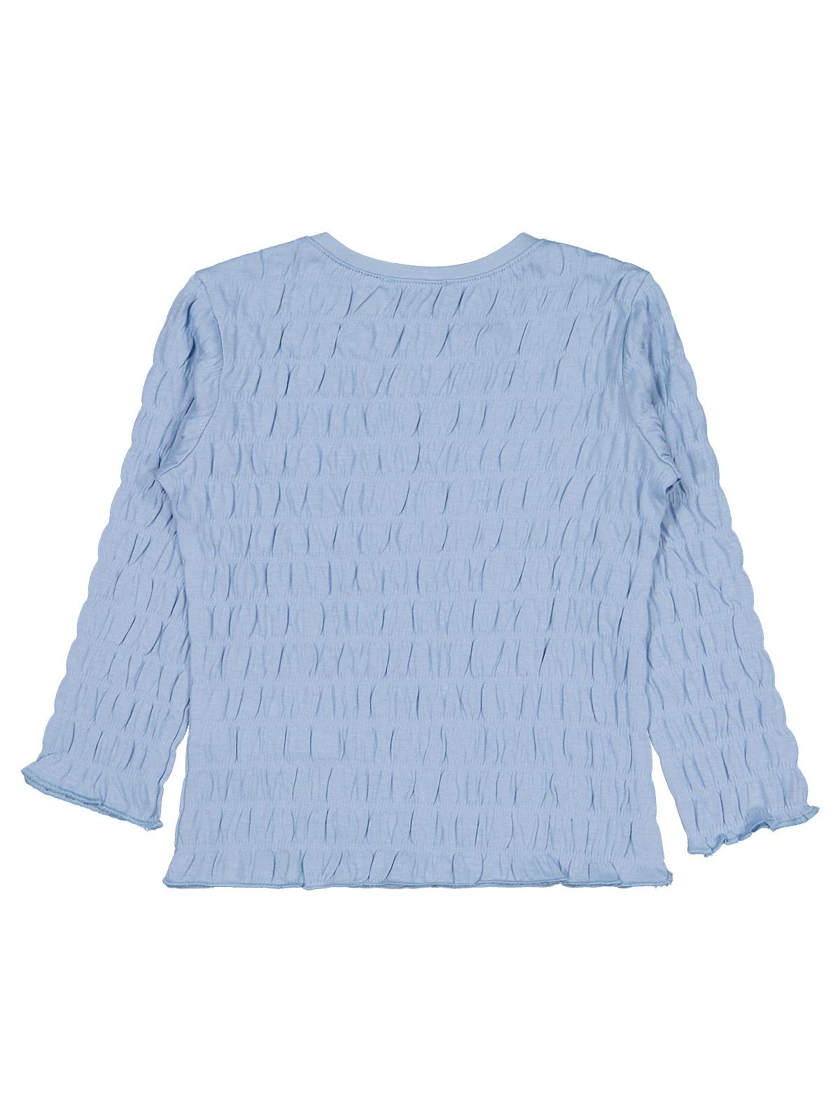 Civil Girls Kız Çocuk Raporlu Sweatshirt | Jakarlı Likralı Süprem Uzun Kol | Okul Kreş ve Günlük Kullanım - Mavi