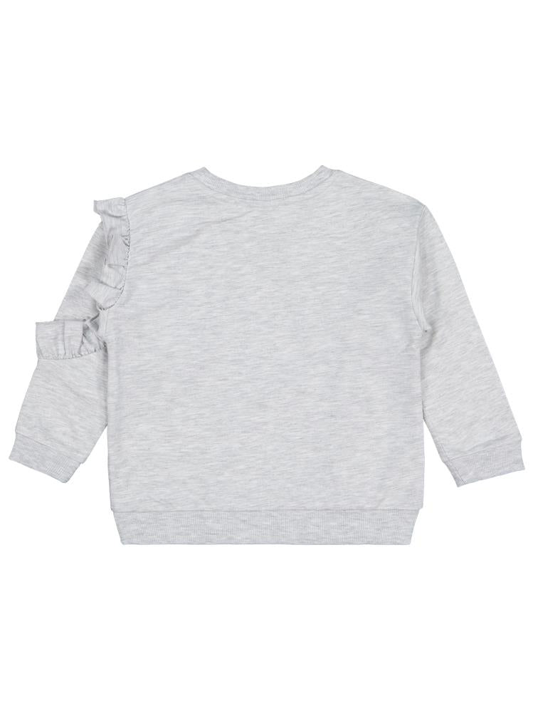Civil Girls Fırfırlı 2-5 Yaş Sweatshirt - Gri