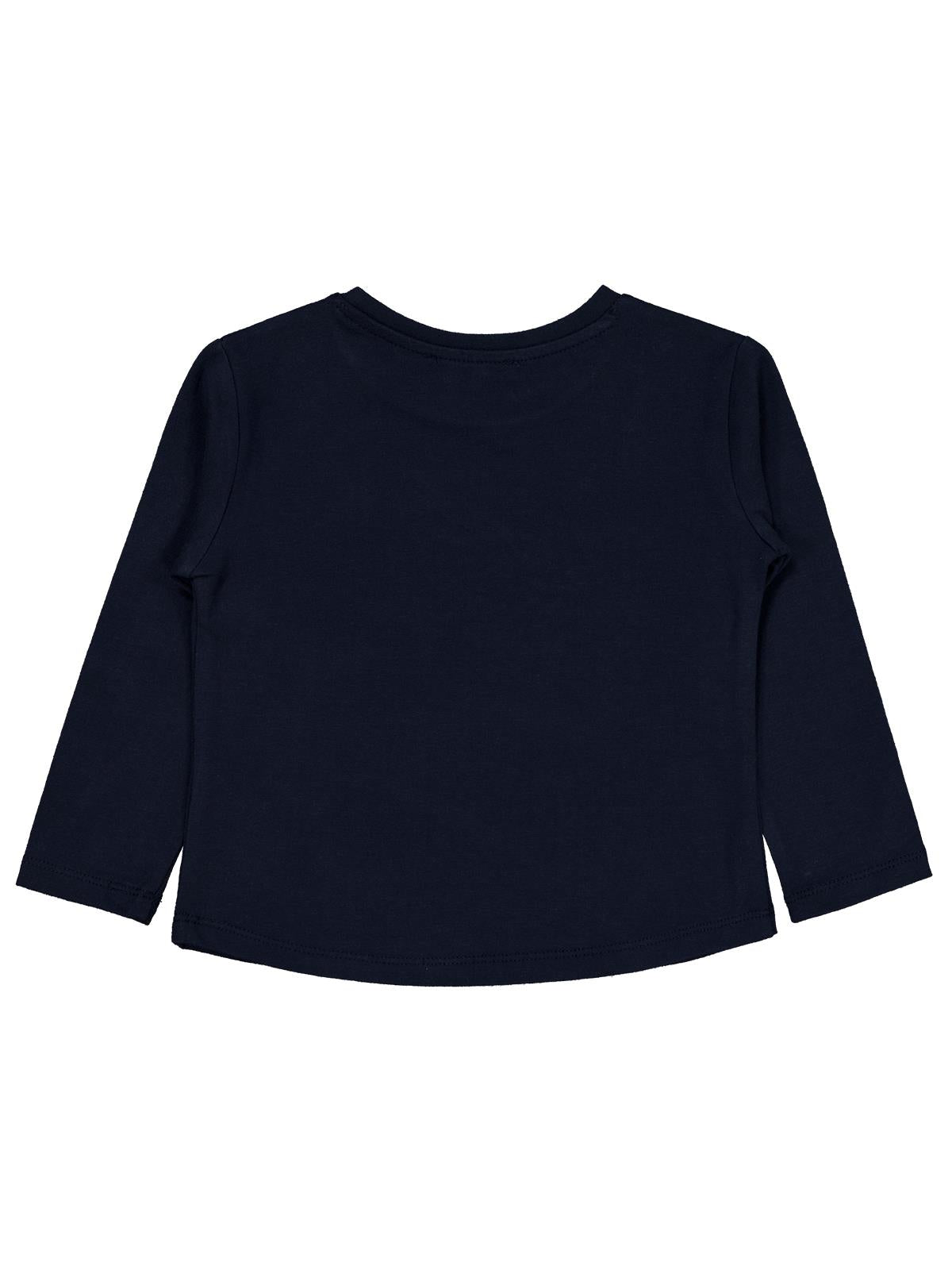 Civil Kız Çocuk Kelebek Baskılı Sweatshirt | Likralı Süprem Şardonlu | Okul Kreş ve Günlük Kullanım - Lacivert