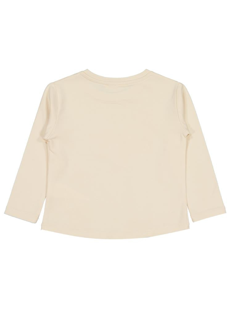 Civil Girls Kelebek Baskılı 2-5 Yaş Sweatshirt - Fil Dişi