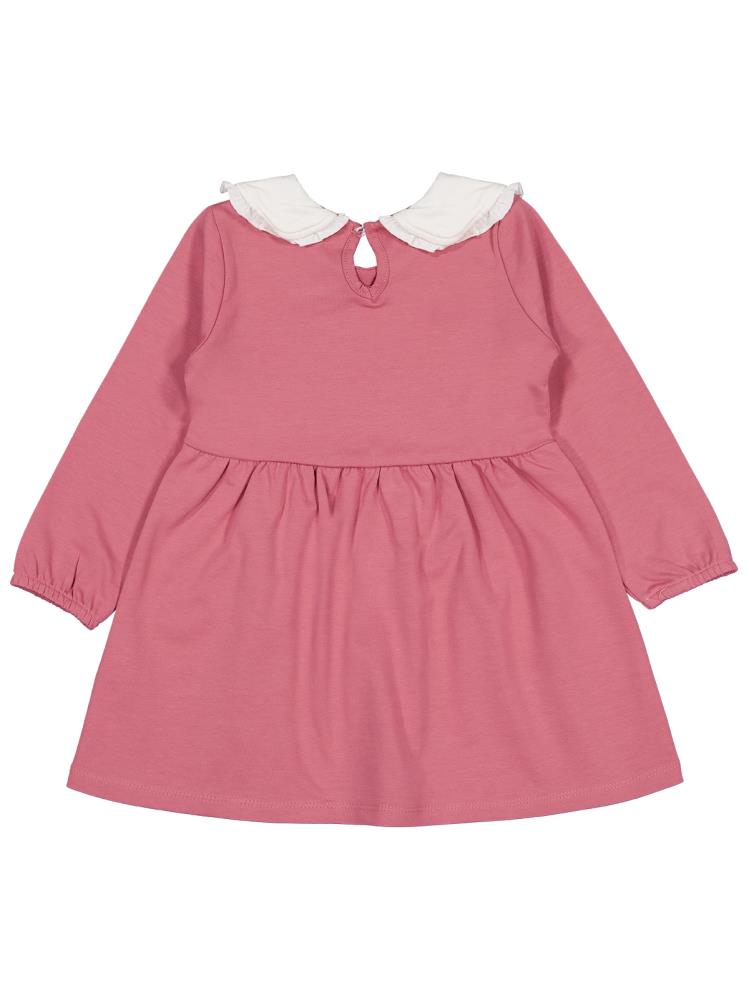 Civil Girls Yakası Nakışlı 2-5 Yaş Elbise - Pembe