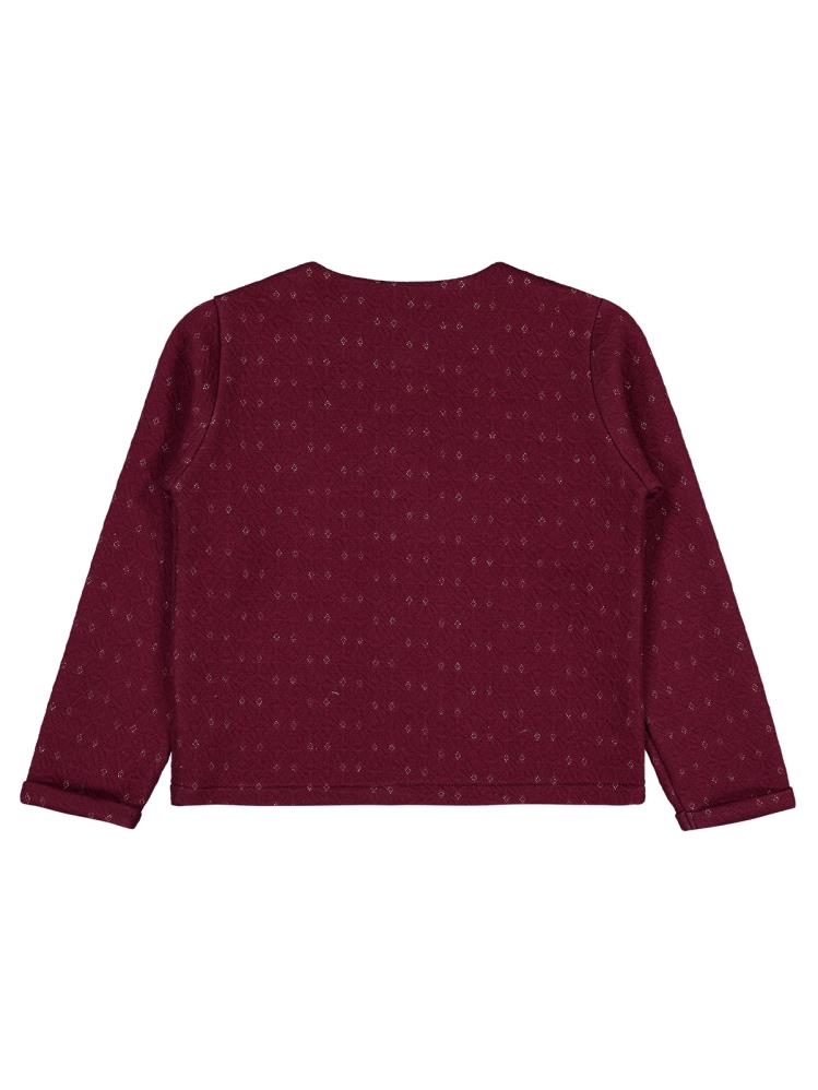 Civil Girls Gizli Çıtçıtlı 6-9 Yaş Hırka - Kırmızı