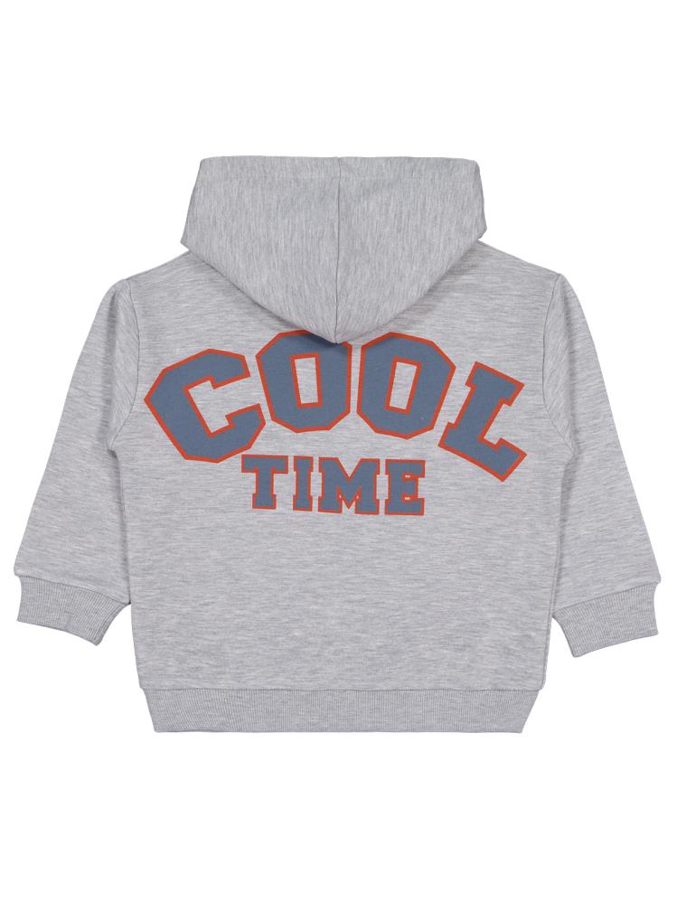 Civil Boys Cool Team Baskılı 6-9 Yaş Sweatshirt - Gri