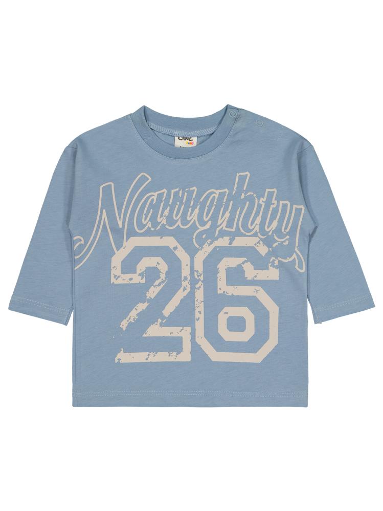 Cvl-76 Civil Baby 26 Baskılı 6-18 Ay Sweatshirt - Mavi