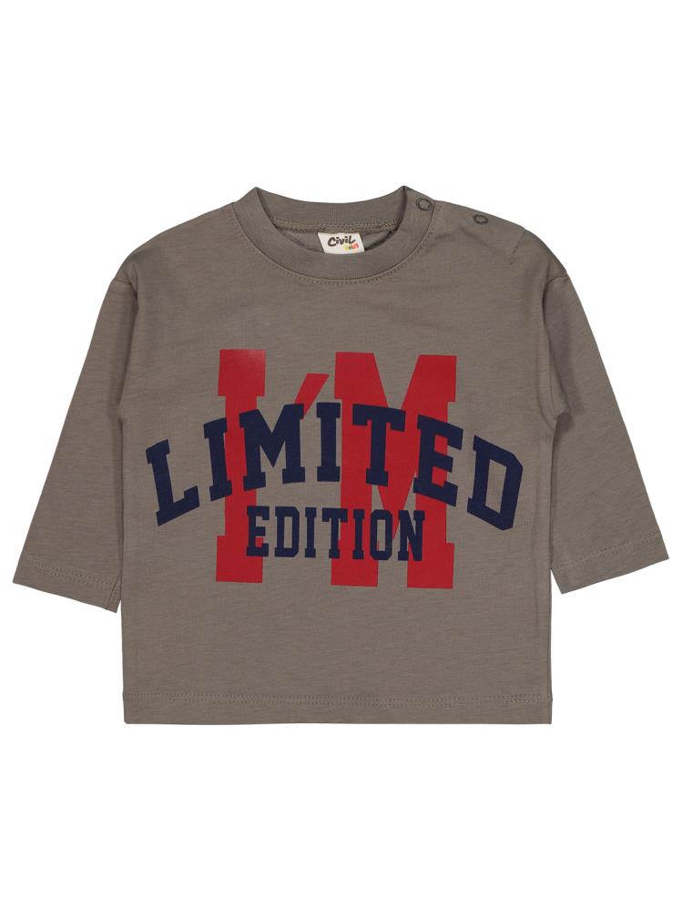 Cvl-77 Civil Baby Lımıted Baskılı 6-18 Ay Sweatshirt - Gri