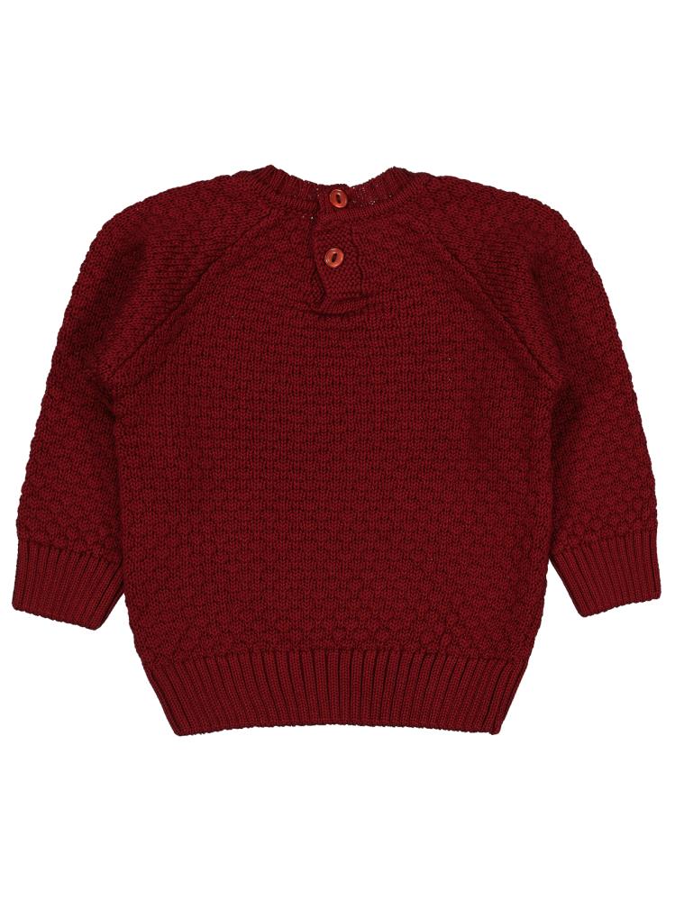 Civil Baby Wılme Örgülü 6-18 Ay Kazak - Bordo