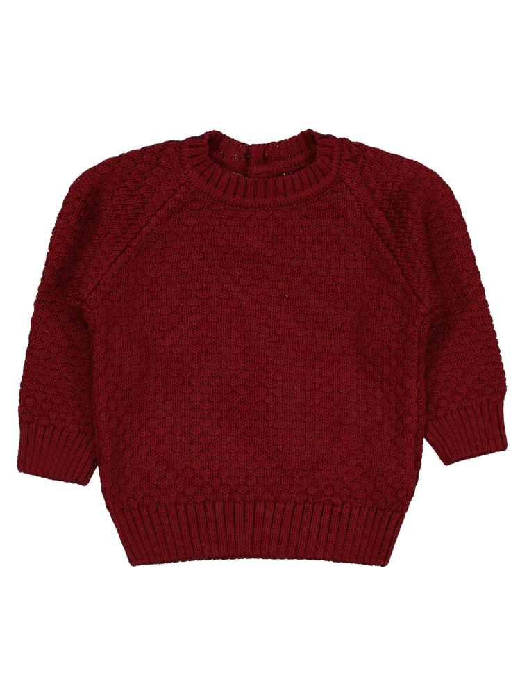 Civil Baby Wılme Örgülü 6-18 Ay Kazak - Bordo