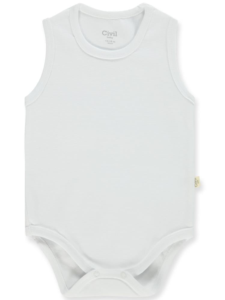 Civil Baby Organik 5 li Sıfır Kol 1-3 yaş Çıtçıtlı Badi - Beyaz