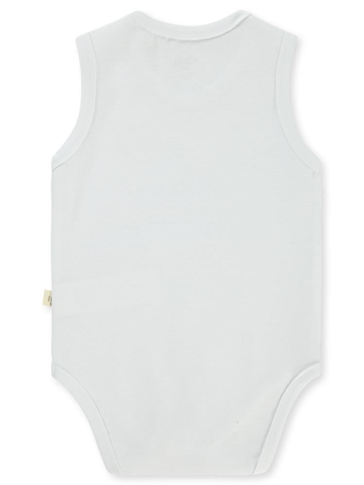 Civil Baby Organik 5 li Sıfır Kol 1-3 yaş Çıtçıtlı Badi - Beyaz