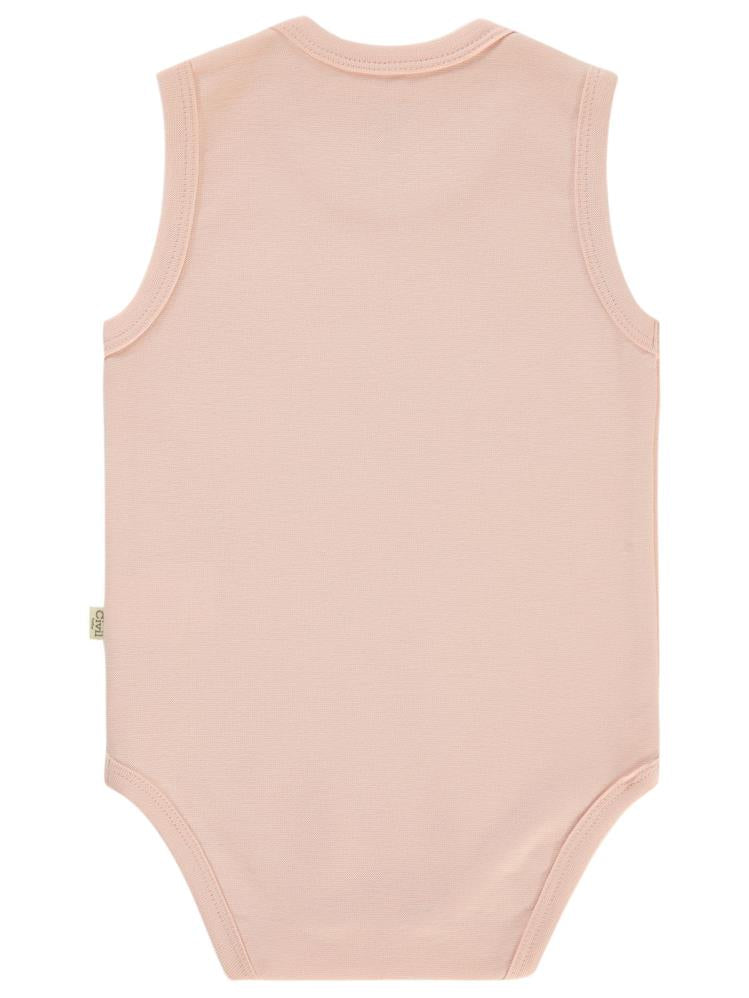 Civil Baby Organik 5 li Sıfır Kol 1-3 yaş Çıtçıtlı Badi - Pembe