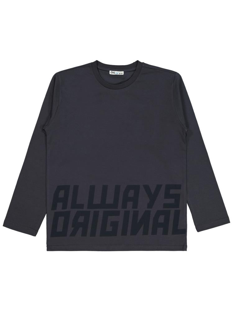 Civil Boys Always Orıgınal Baskılı 10-13 Yaş Sweatshirt - Gri