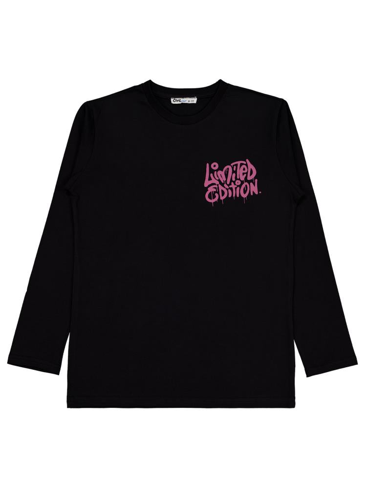 Civil Boys Limited Edition Baskılı 10-13 Yaş Sweatshirt - Siyah