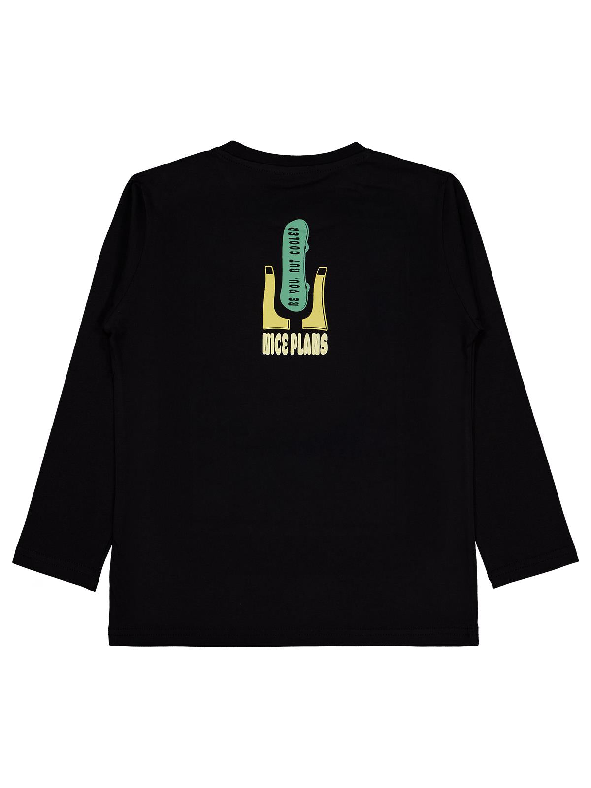 Civil Boys Be You But Cooler Baskılı 6-9 Yaş Sweatshirt - Siyah