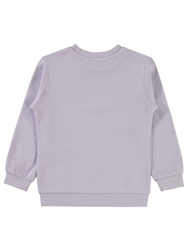 20252116 Civil Girls Düz 2-5 Yaş Sweatshirt - Lila
