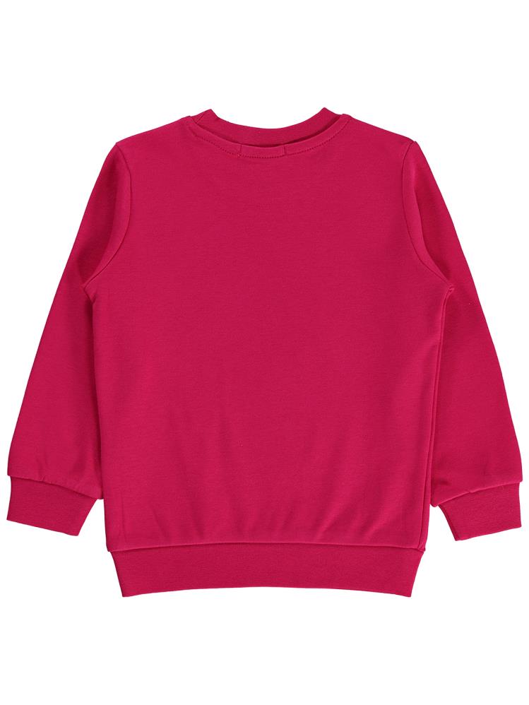 Civil Girls Anime Baskılı 2-5 Yaş Sweatshirt - Fusya