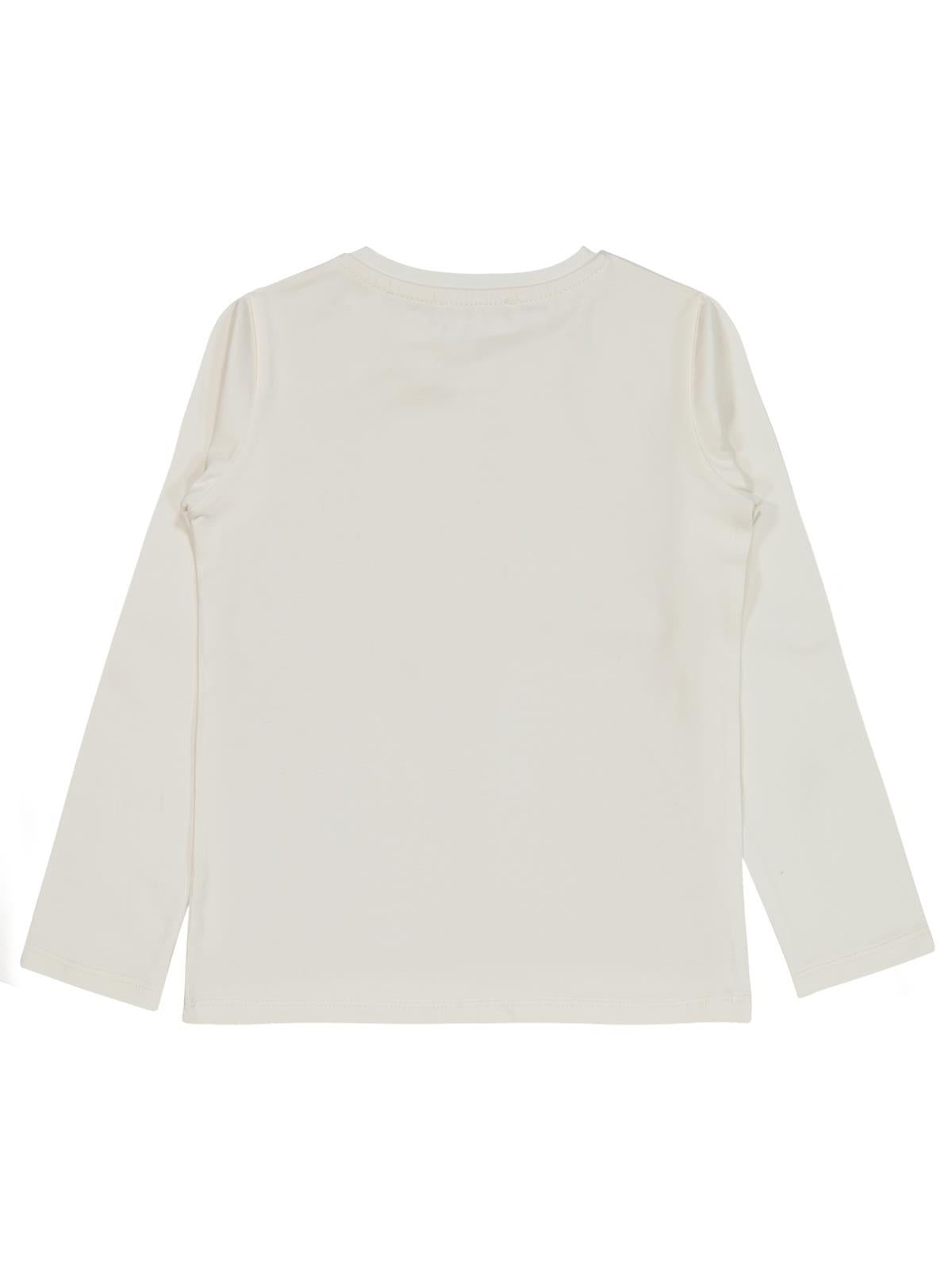 Civil Kız Çocuk Basic Sweatshirt | Likralı Süprem Uzun Kol | Okul Kreş ve Günlük Kullanım - Ekru