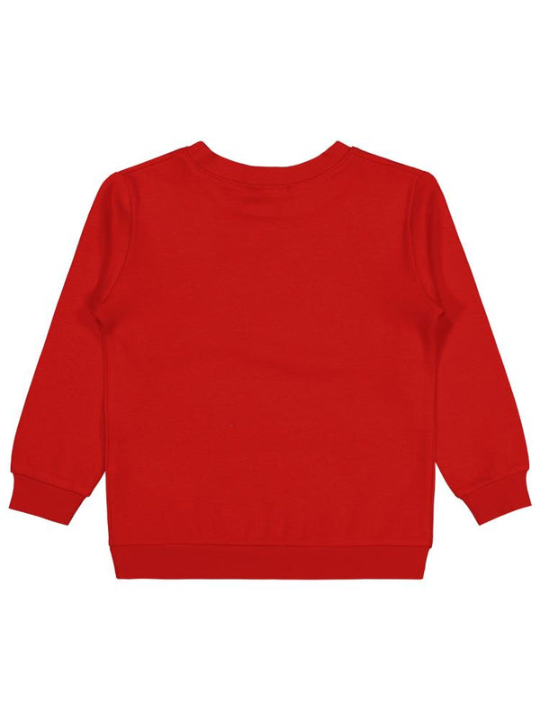 Civil Girls Geyik Baskılı 2-5 Yaş Sweatshirt - Kırmızı