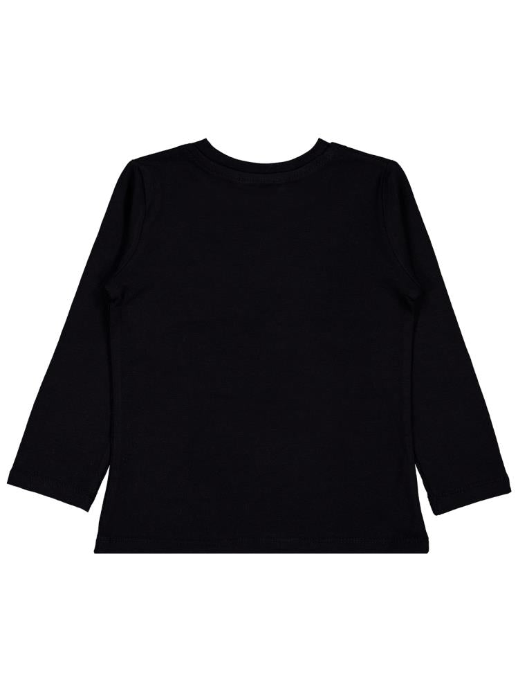 Civil Girls Kurdela Baskılı 2-5 Yaş Sweatshirt - Siyah