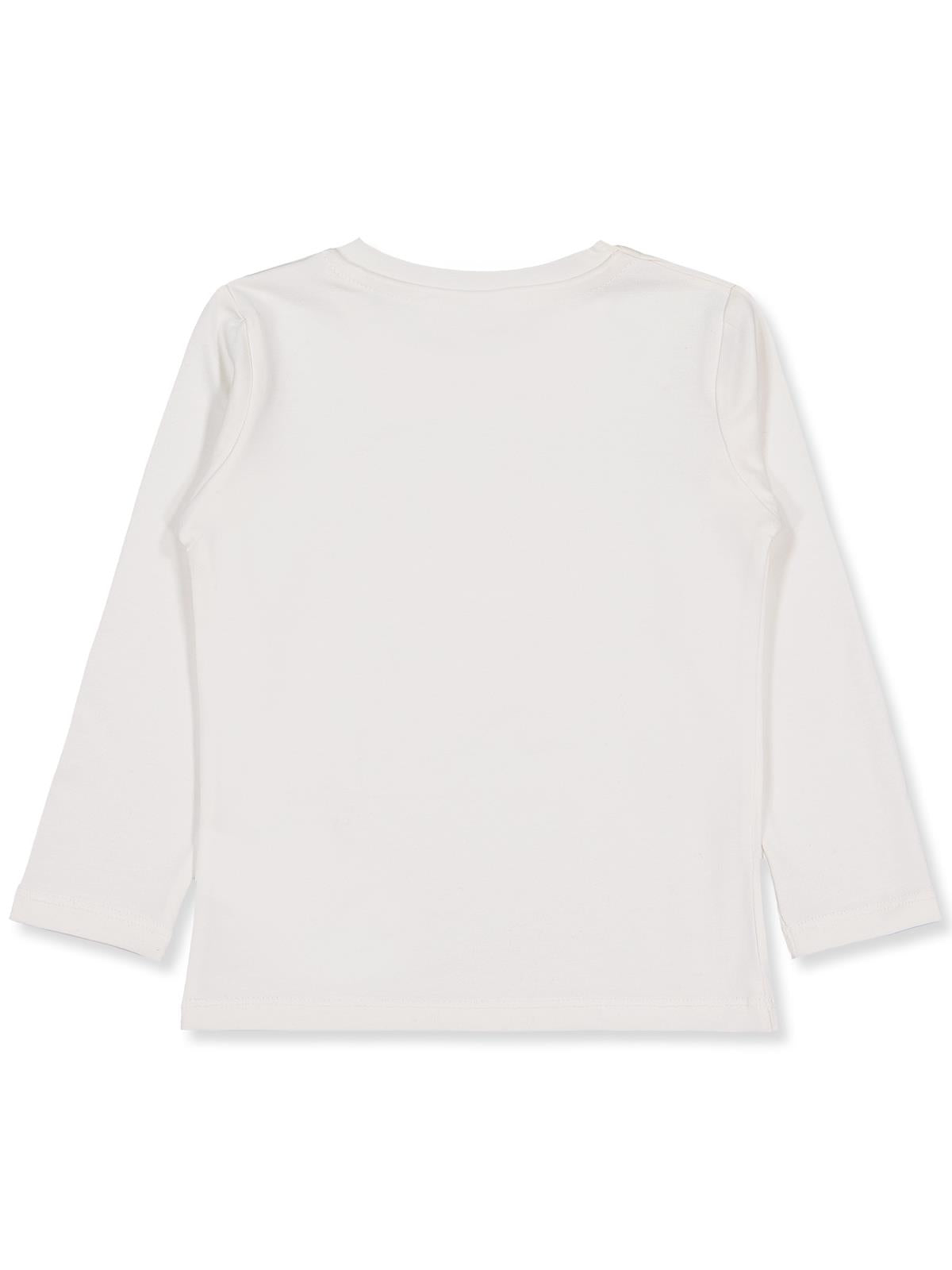 Civil Kız Çocuk Good Energy Clup Baskılı Sweatshirt | Likralı Süprem | Okul Kreş ve Günlük Kullanım - Ekru