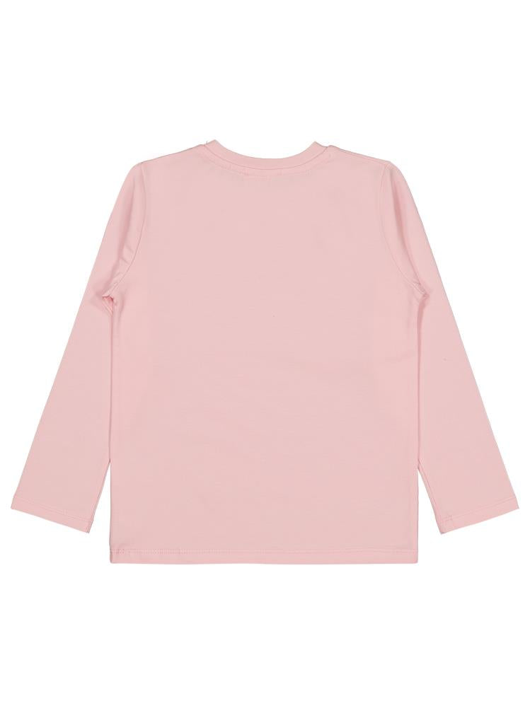 Civil Girls Kalp Baskılı 6-9 Yaş Sweatshirt - Pudra