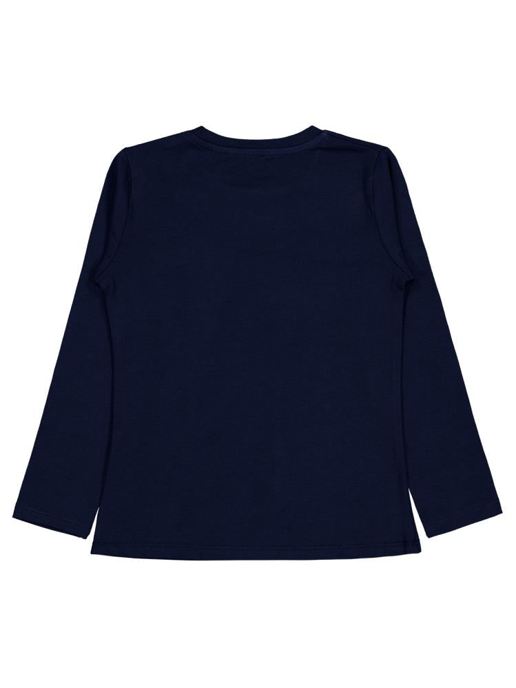 Civil Girls Kelebek Baskılı 6-9 Yaş Sweatshirt - Lacivert